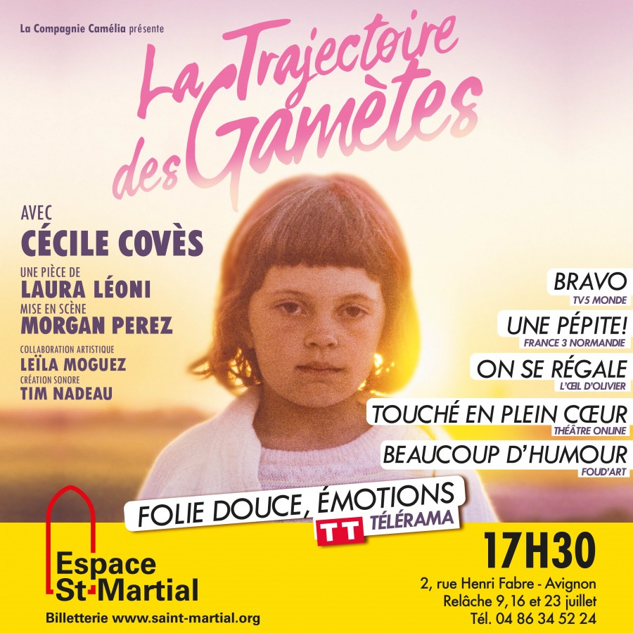 La pièce "La Trajectoire des Gamètes", interprétée par Cécile Coves au Festival d