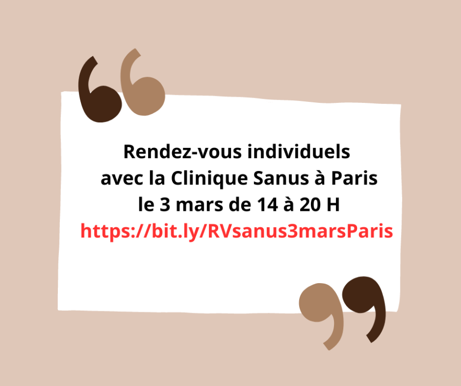 Rendez-vous individuels avec la Clinique Sanus à Paris le 3 mars de 14 à 20 H