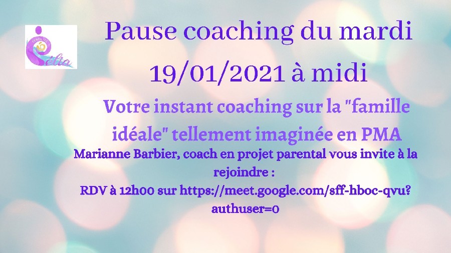 Instant coaching PMA du mardi 19 Janvier 2021