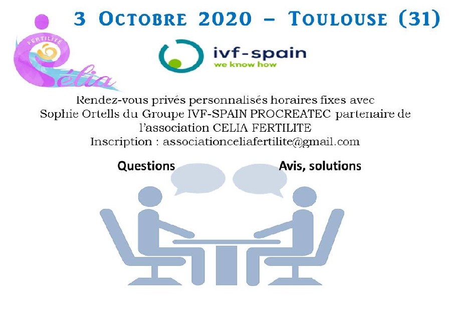 Le groupe Procréatec-Ivf-Spain sera à Toulouse le 3 Octobre 2020