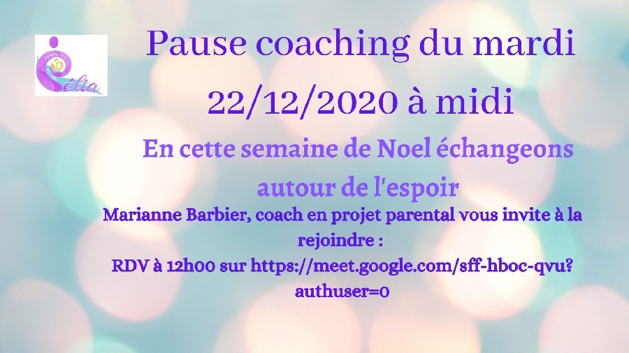Instant coaching PMA du mardi 22 Novembre 2020