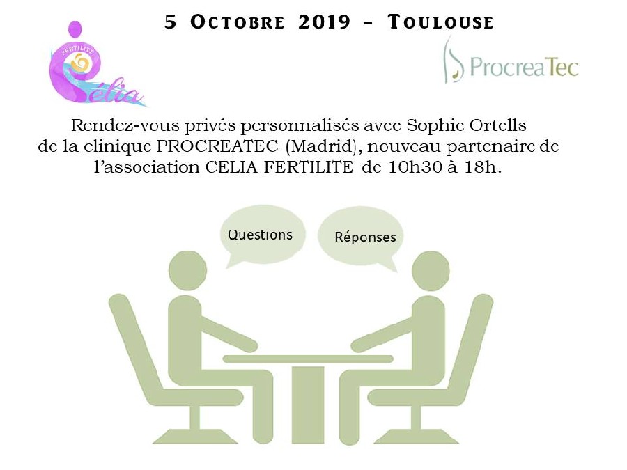 rv privés Procréatec Toulouse 5 Octobre 2019
